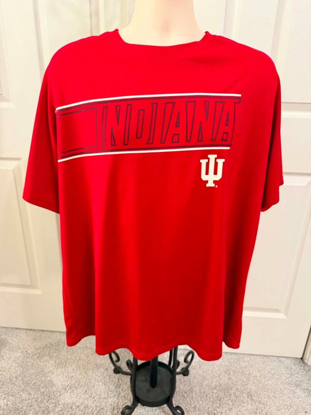 Men's New Red, White & Black Short-Sleeved Breathable IU Top Size 2XL